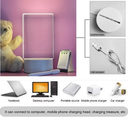 Glowsy se conecta por cable USB a ordenador, cargador de móvil o batería externa
